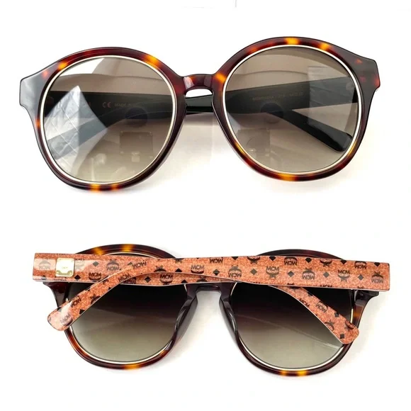 MCM round visetos sunglasses MCM round frame visetos cognag sunglasses - www.joarbit.com main image 3